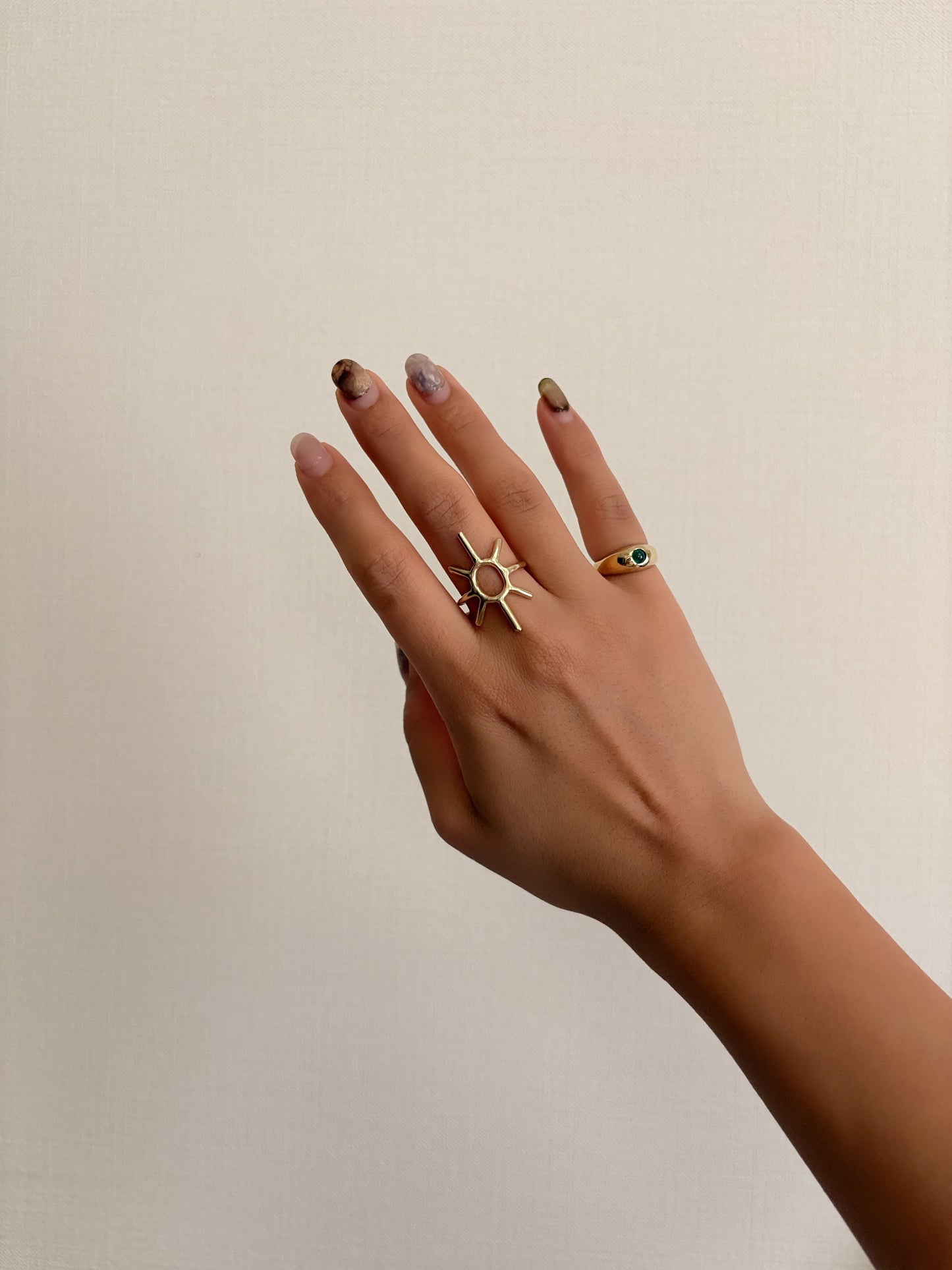 tiny gem stone ring