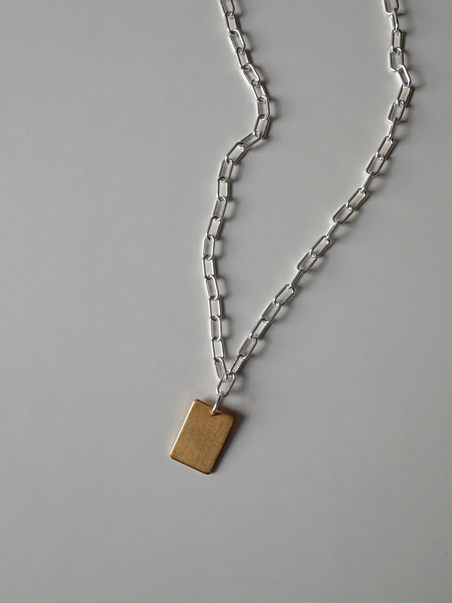 gold tag necklace
