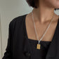 gold tag necklace