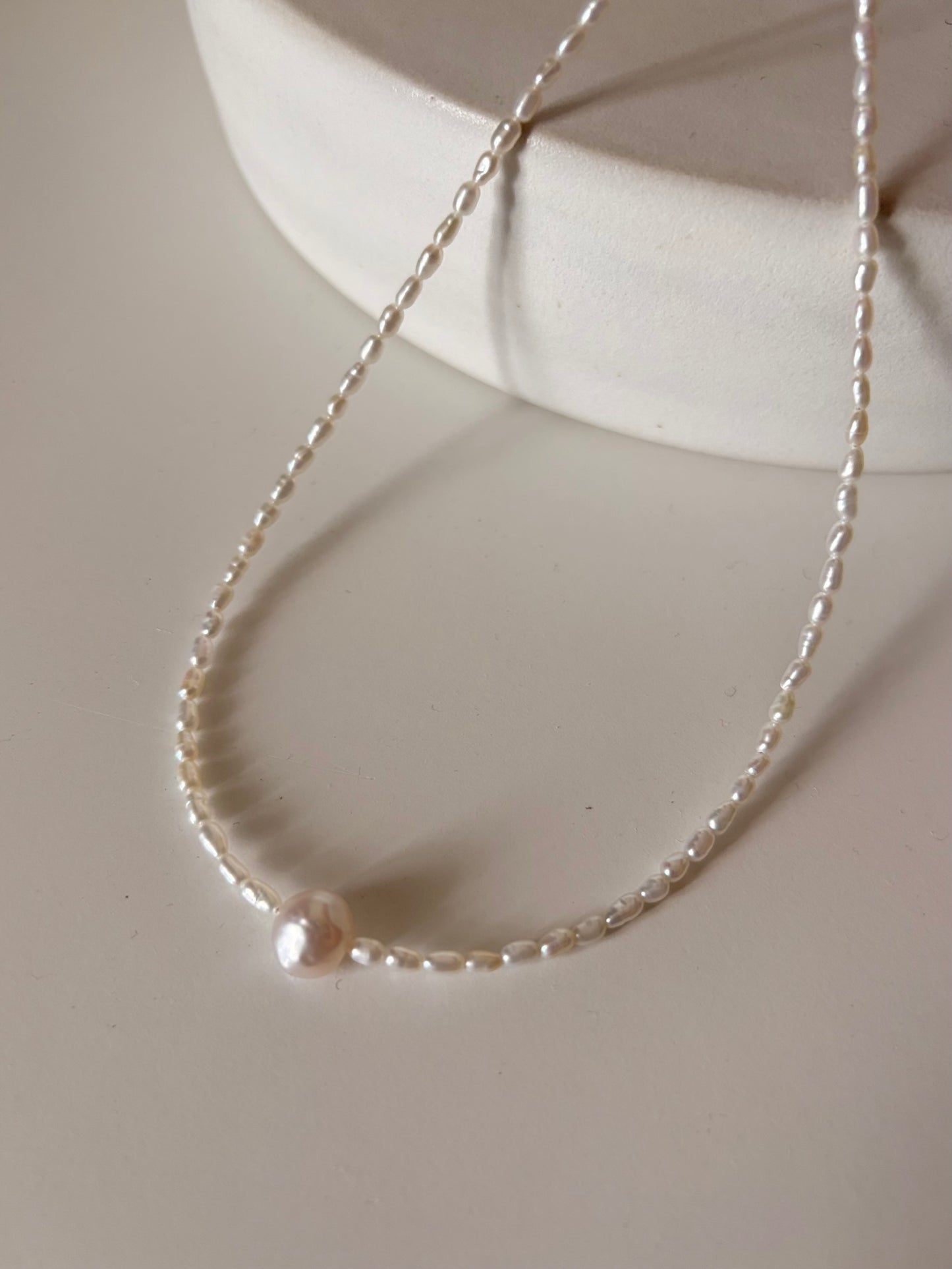 stone beads necklace-WH