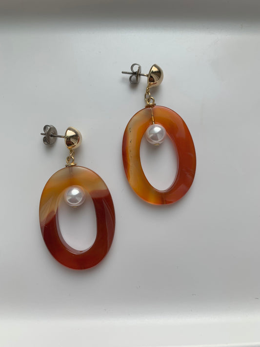 carnelian pierce/ earring