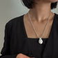 Baroque pearl ball chainnecklace