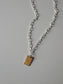 gold tag necklace