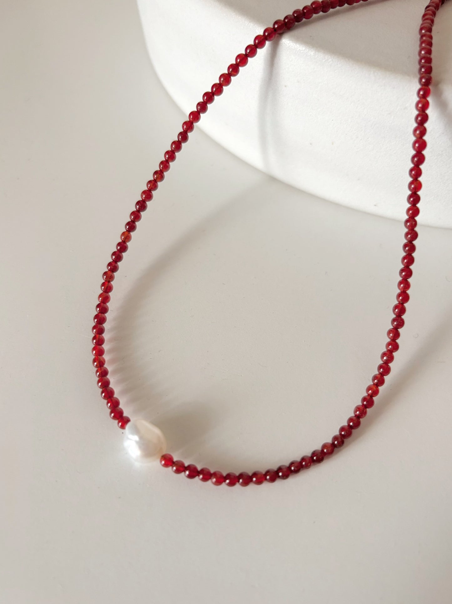 stone beads necklace -RD