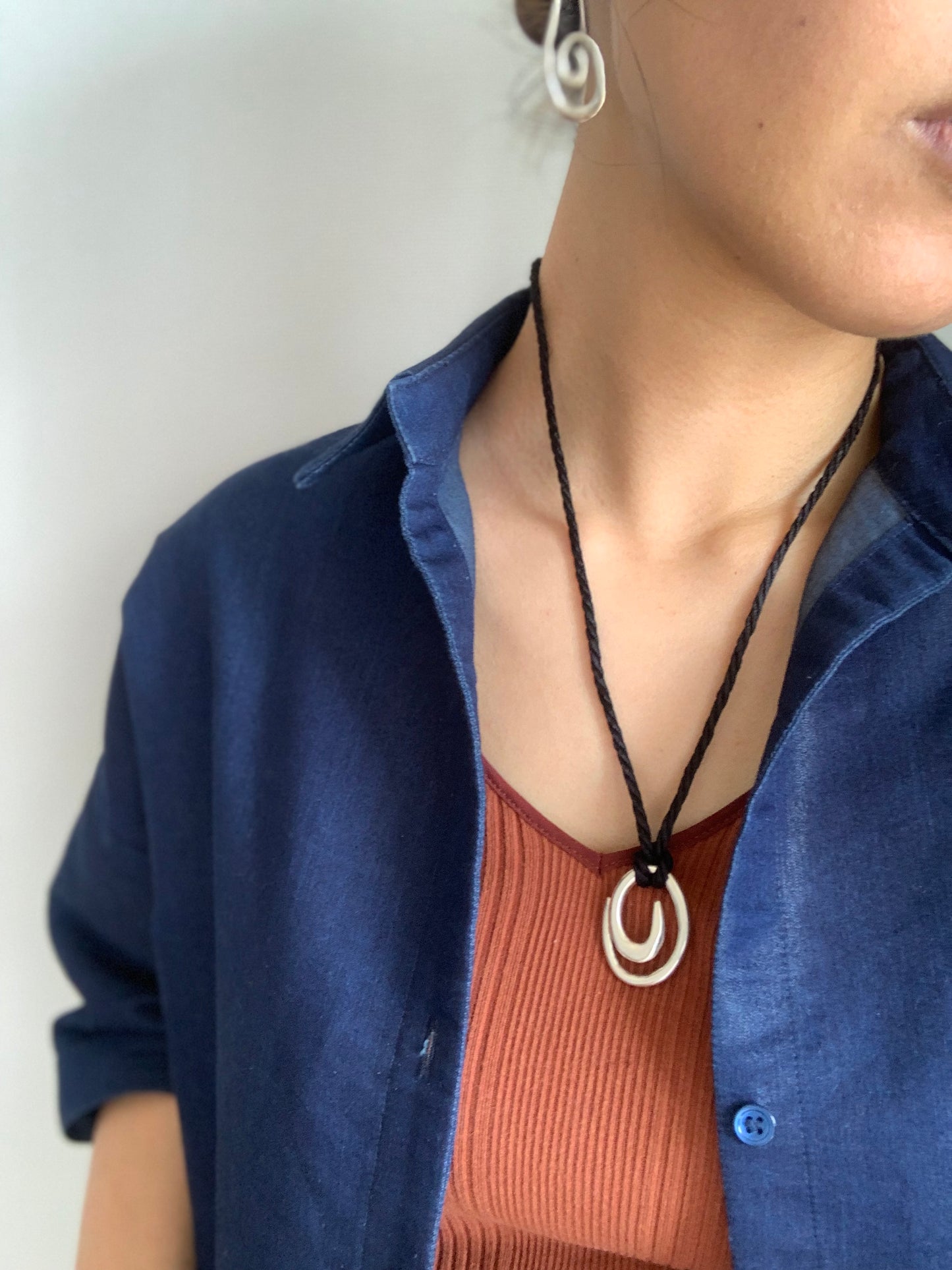 spiral code necklace