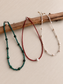 Carnelian pearl necklace
