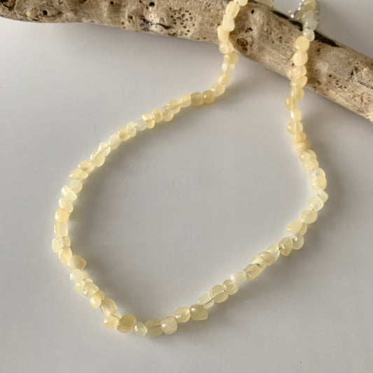 milky yellow stone necklace