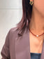 Carnelian pearl necklace