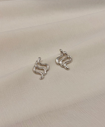 weave pattern pierce/ earring