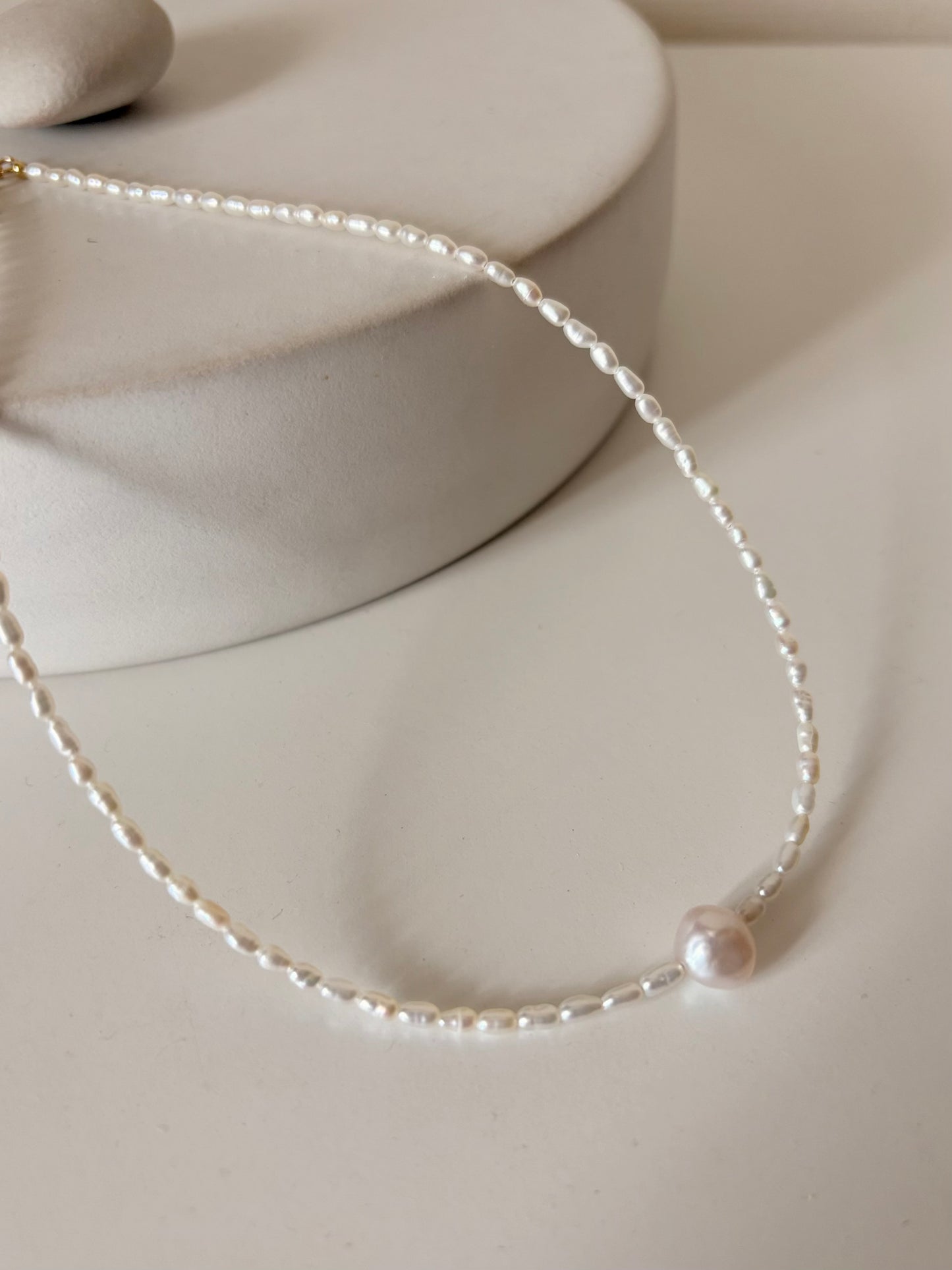 stone beads necklace-WH