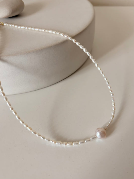 stone beads necklace-WH