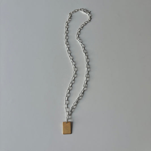 gold tag necklace