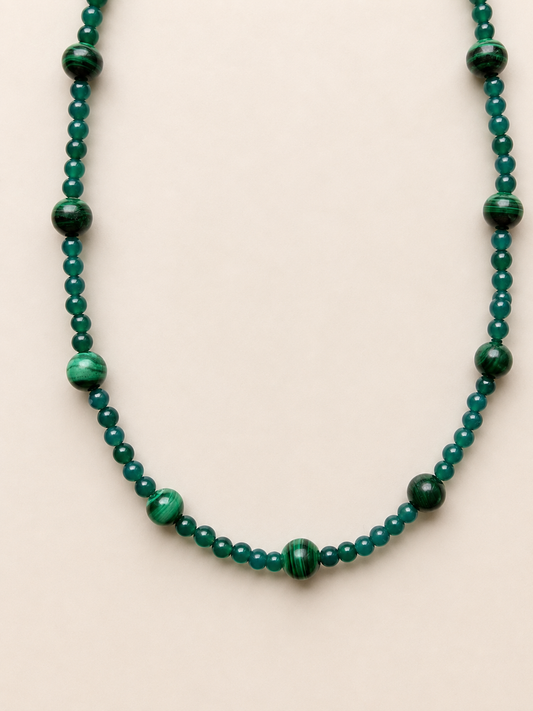 Malachite choker necklace