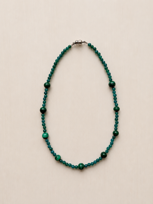 Malachite choker necklace